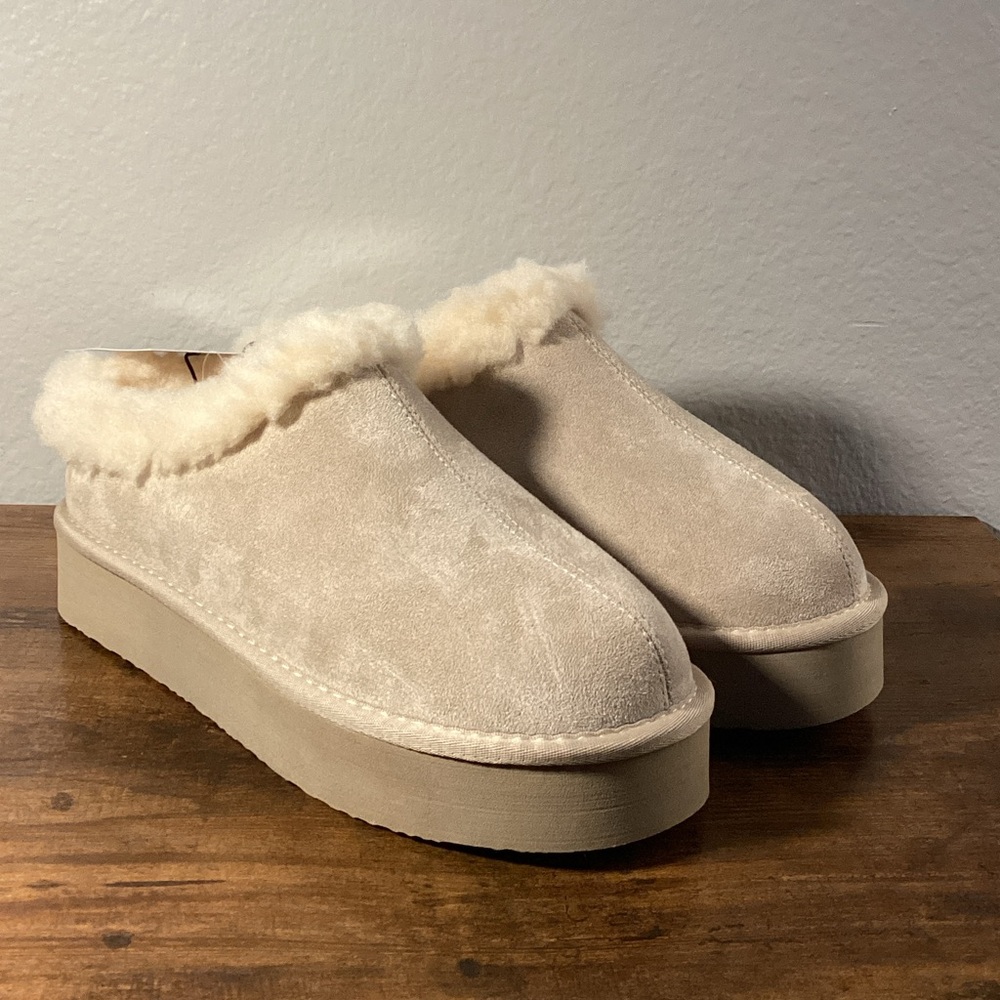 Pawz Women’s Cozy Lined Platform Slippers Size 9M